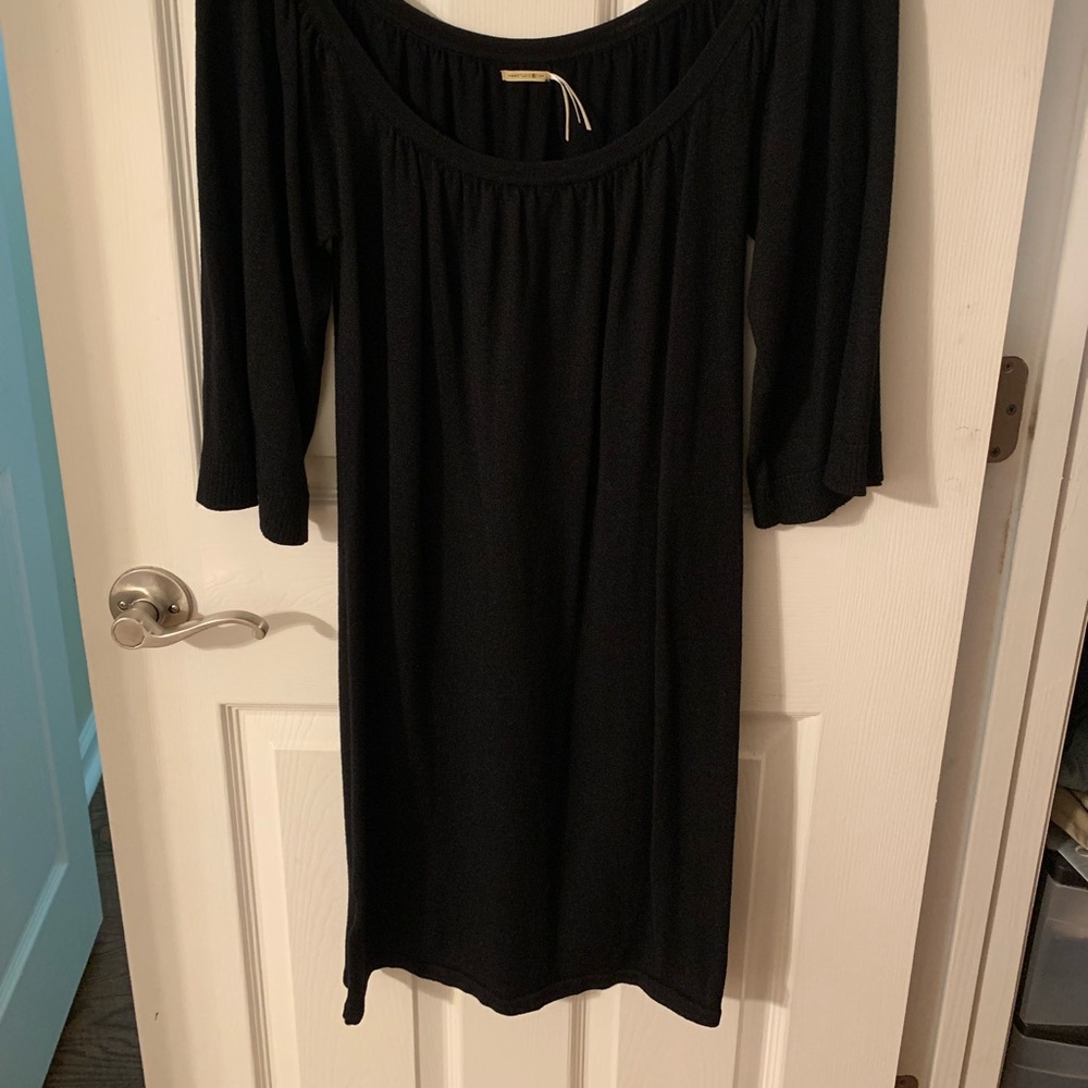MaxStudio Black Boatneck dress